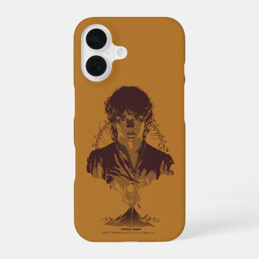 FRODO™ MOUNT DOOM™ Tengwar-inscriptie Grafisch iPhone 16 Hoesje (Achterkant)
