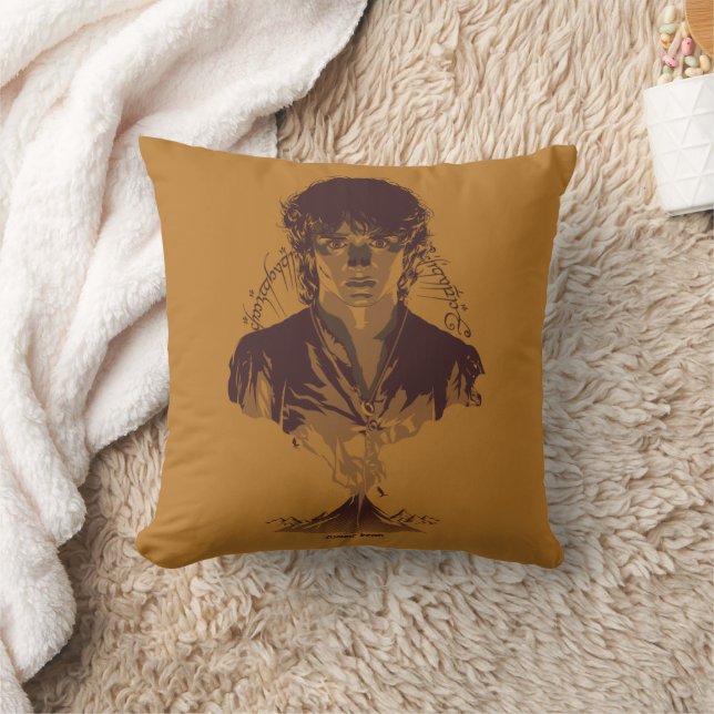 FRODO™ MOUNT DOOM™ Tengwar-inscriptie Grafisch Kussen (Deken)