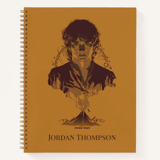 FRODO™ MOUNT DOOM™ Tengwar-inscriptie Grafisch Notitieboek (Voorkant)