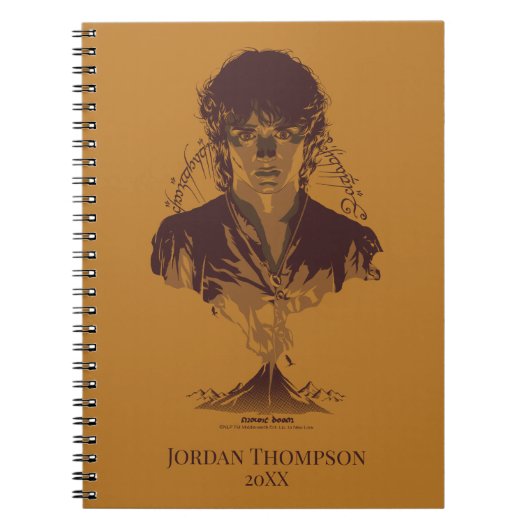 FRODO™ MOUNT DOOM™ Tengwar-inscriptie Grafisch Notitieboek (Voorkant)