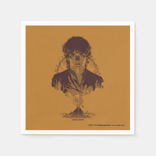 FRODO™ MOUNT DOOM™ Tengwar-inscriptie Grafisch Servet