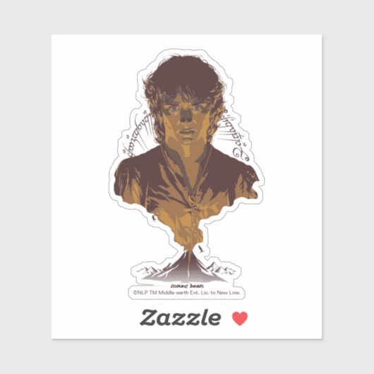FRODO™ MOUNT DOOM™ Tengwar-inscriptie Grafisch Sticker (Vel)
