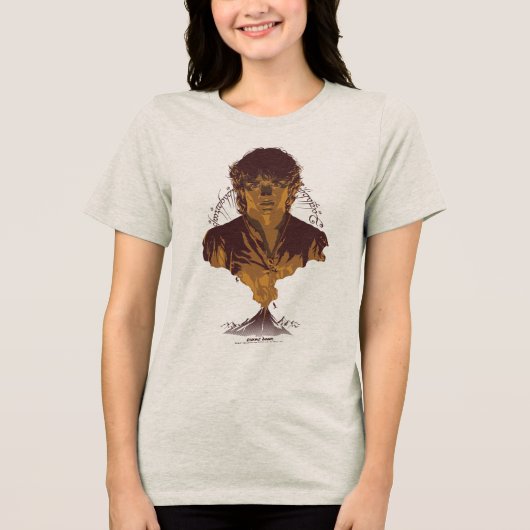 FRODO™ MOUNT DOOM™ Tengwar-inscriptie Grafisch Tri-Blend Shirt (Voorkant)