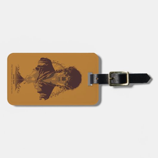 FRODO™ MOUNT DOOM™ Tengwar Inscription Graphic Bagagelabel (Voorkant horizontaal)