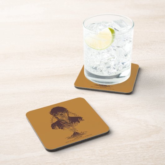 FRODO™ MOUNT DOOM™ Tengwar Inscription Graphic Bier Onderzetter (Rechterzijde)