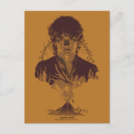 FRODO™ MOUNT DOOM™ Tengwar Inscription Graphic Briefkaart (Voorkant)