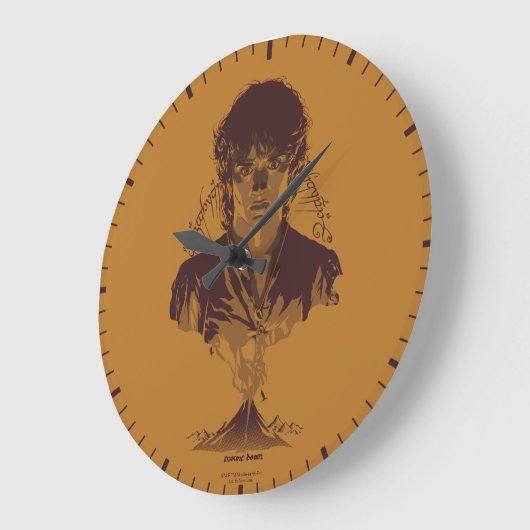 FRODO™ MOUNT DOOM™ Tengwar Inscription Graphic Grote Klok (Hoek)