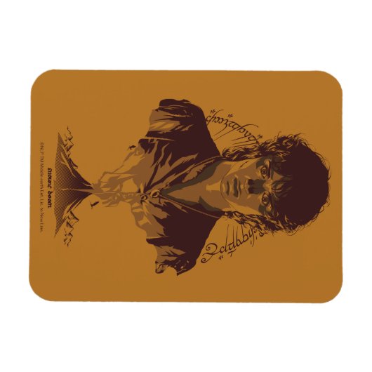 FRODO™ MOUNT DOOM™ Tengwar Inscription Graphic Magneet (Horizontaal)
