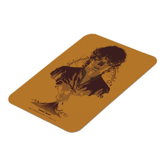 FRODO™ MOUNT DOOM™ Tengwar Inscription Graphic Magneet (Linkerzijde)