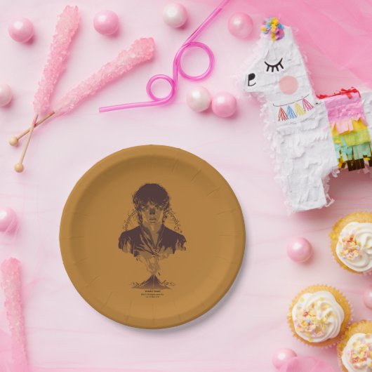 FRODO™ MOUNT DOOM™ Tengwar Inscription Graphic Papieren Bordje (Feest)