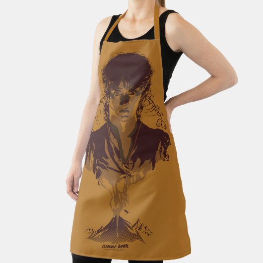 FRODO™ MOUNT DOOM™ Tengwar Inscription Graphic Schort (Insitu)