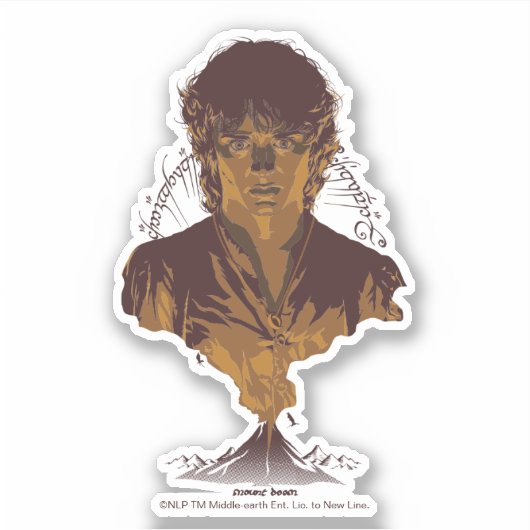 FRODO™ MOUNT DOOM™ Tengwar Inscription Graphic Sticker (Voorkant)