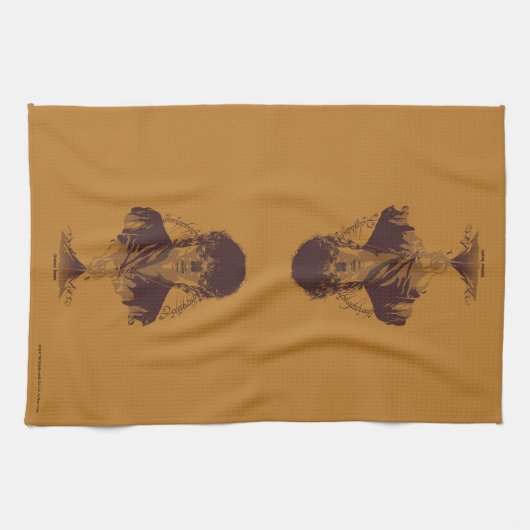 FRODO™ MOUNT DOOM™ Tengwar Inscription Graphic Theedoek (Horizontaal)