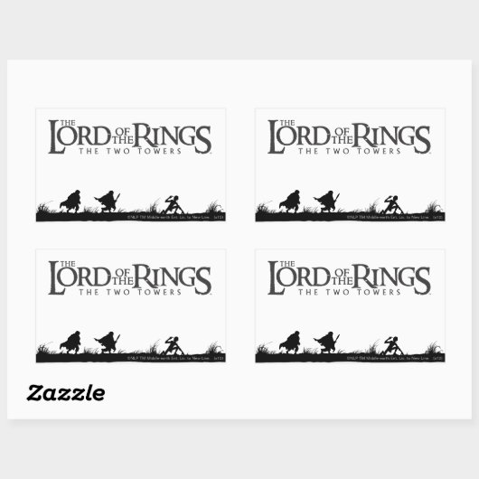 FRODO™, Sam en GOLLUM™ Rechthoekige Sticker (Vel)