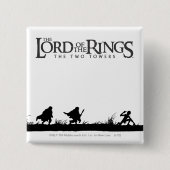 FRODO™, Sam en GOLLUM™ Vierkante Button 5,1 Cm (Voorkant)