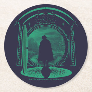 FRODO™ Verlaten van THE SHIRE™ Silhouet Ronde Kartonnen Onderzetter