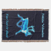 Froehliche Weihnachten - Blue Cariou (rendiervis) Deken (Voorkant)