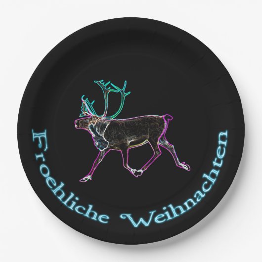 Froehliche Weihnachten - Electric Cariou Papieren Bordje (Voorkant)