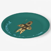 Froehliche Weihnachten - Fractal Inuit Hunter Papieren Bordje (Gekanteld)