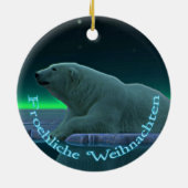Froehliche Weihnachten - Ice Edge Polar Beer Keramisch Ornament (Achterkant)