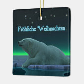 Froehliche Weihnachten - Ice Edge Polar Beer Keramisch Ornament (Links)