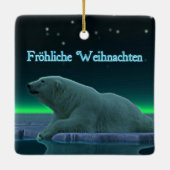 Froehliche Weihnachten - Ice Edge Polar Beer Keramisch Ornament (Achterkant)