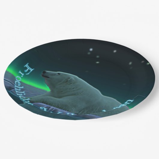 Froehliche Weihnachten - Ice Edge Polar Beer Papieren Bordje (Gekanteld)