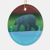 Froehliche Weihnachten- Polar Lights Polar Beer Keramisch Ornament (Links)