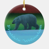 Froehliche Weihnachten- Polar Lights Polar Beer Keramisch Ornament (Achterkant)