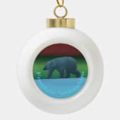 Froehliche Weihnachten - Polar Lights Polar Beer Keramische Bal Ornament (Voorkant)