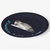 Froehliche Weihnachten - Ringed zegel Papieren Bordje (Gekanteld)