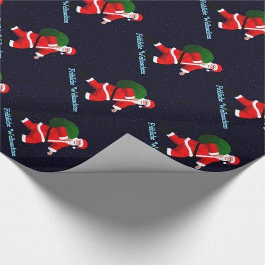 Froehliche Weihnachten - Santa Claus Cadeaupapier (Hoek)
