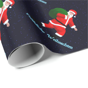 Froehliche Weihnachten - Santa Claus Cadeaupapier