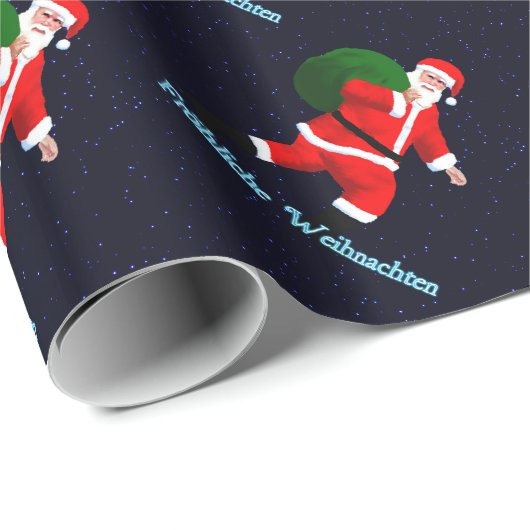 Froehliche Weihnachten - Santa Claus Cadeaupapier (Rol Hoek)
