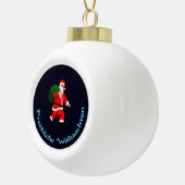 Froehliche Weihnachten - Santa Claus Keramische Bal Ornament (Rechts)