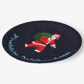 Froehliche Weihnachten - Santa Claus Papieren Bordje (Gekanteld)