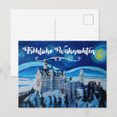 Froehliche Weihnachten Winter Märchenschloss Briefkaart (Voorkant / Achterkant)