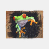 Frog 3 randopties fleece deken (Voorkant (Horizontaal))