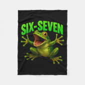 Frog 67 Meme Six Seven Funny Gen Alpha  Fleece Deken (Voorkant)
