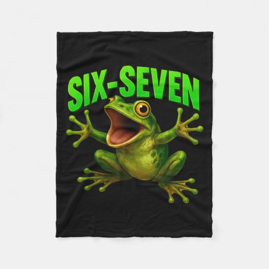 Frog 67 Meme Six Seven Funny Gen Alpha  Fleece Deken (Voorkant)