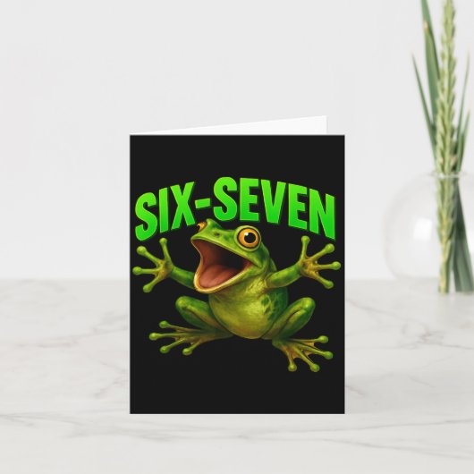 Frog 67 Meme Six Seven Funny Gen Alpha Kaart (Voorkant)