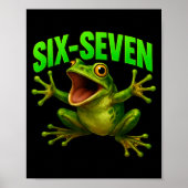 Frog 67 Meme Six Seven Funny Gen Alpha Poster (Voorkant)
