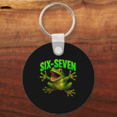 Frog 67 Meme Six Seven Funny Gen Alpha Sleutelhanger (Voorkant)