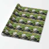 Frog Admiring Lotus Flower Natuur gepersonaliseerd Cadeaupapier (Uitgerold)