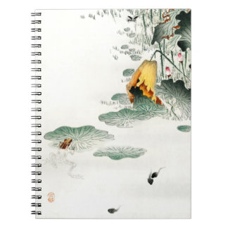 Frog and Tadpoles by Ohara Koson, Japanese Nature Notitieboek