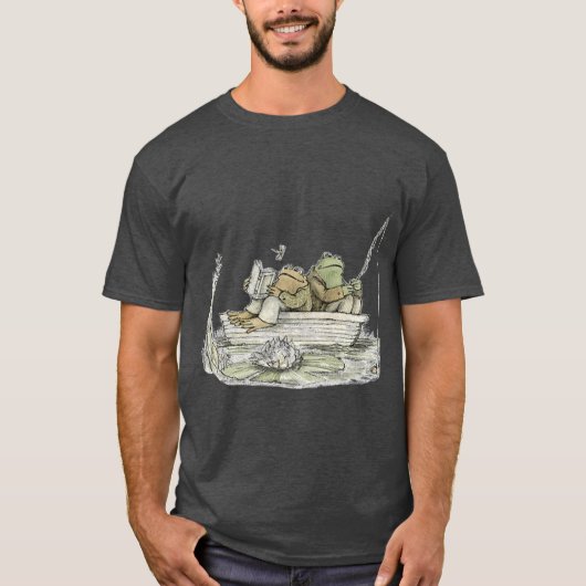 Frog andoad Fishing funny T-shirt (Voorkant)