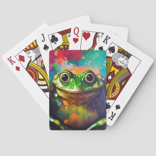 Frog Animal Discovery Adventure Natuur Planet Ear Pokerkaarten (Achterkant)