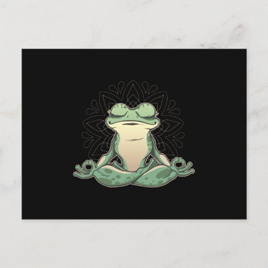 Frog Animal Doing Yoga Briefkaart (Voorkant)
