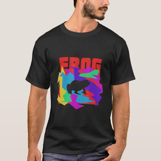 Frog Animal Mosaik Puzzle T-shirt (Voorkant)