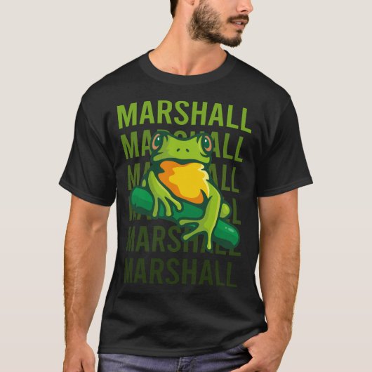 Frog Art - Marshall naam T-shirt (Voorkant)